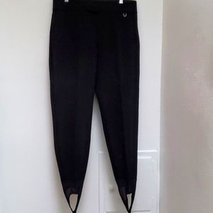 Black Ski Pants with Stirrup Cuffs, Size 14 Reg Made in the USA By AFRC